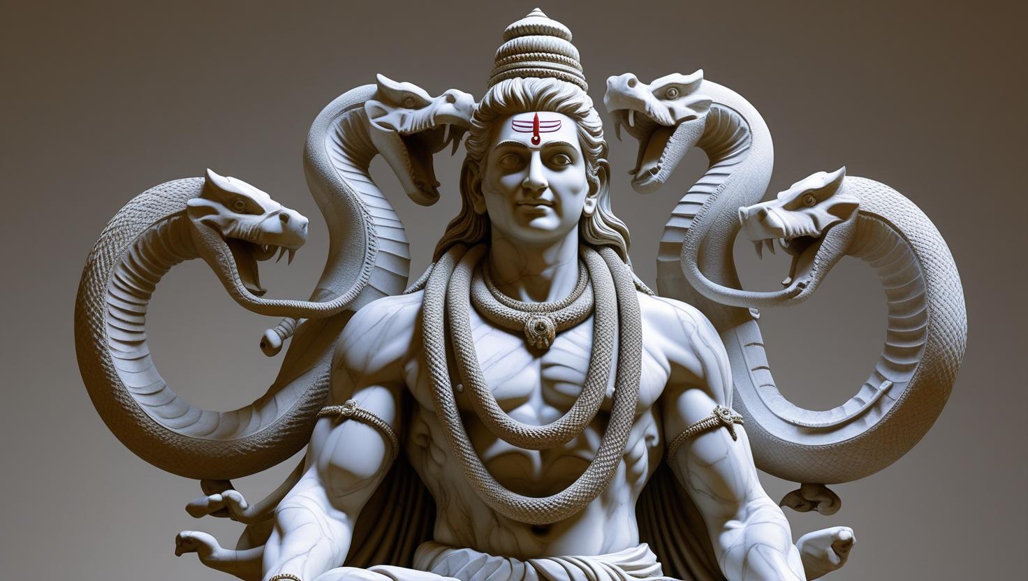 shiv ji Marble statue ( with snake in his throat ) (3)